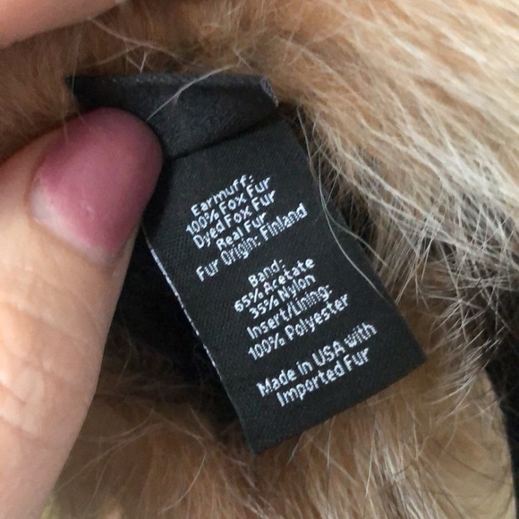 New SURELL Real Fox Fur earmuffs -crystal color - Picture 5 of 5